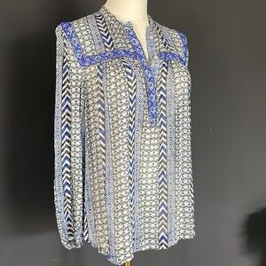 LUCKY BRAND beaded boho top